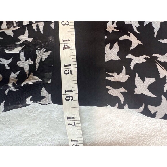 Jonathan Martin Dress size 12 V Neck Black White Print Tie Waist Garden Party - Picture 14 of 16